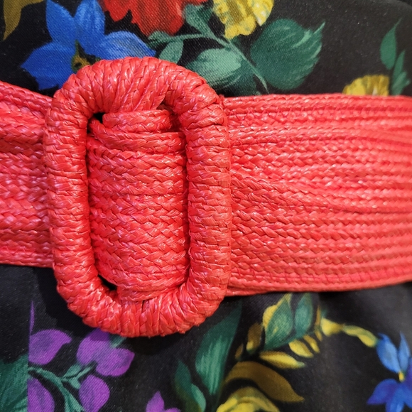 Vintage red woven belt Milor 80s retro woven belt - Picture 7 of 7
